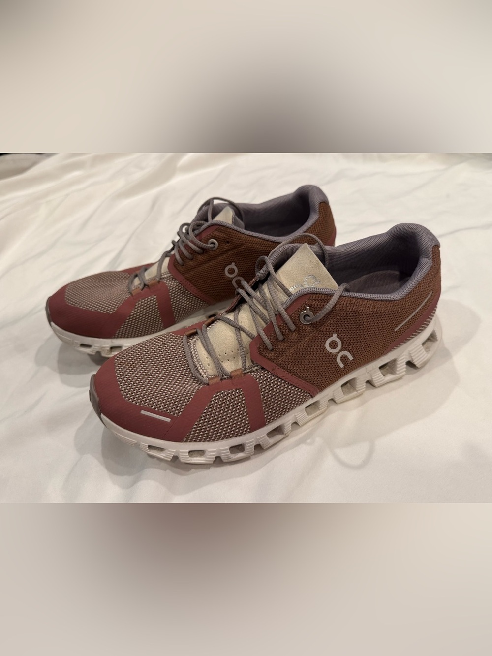 ON Women’s 8.5 8 1/2 shoes / brown mauve - grey inside